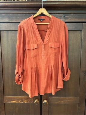 Zac & Rachel women’s slightly sheer blouse • tunic • shirt • top